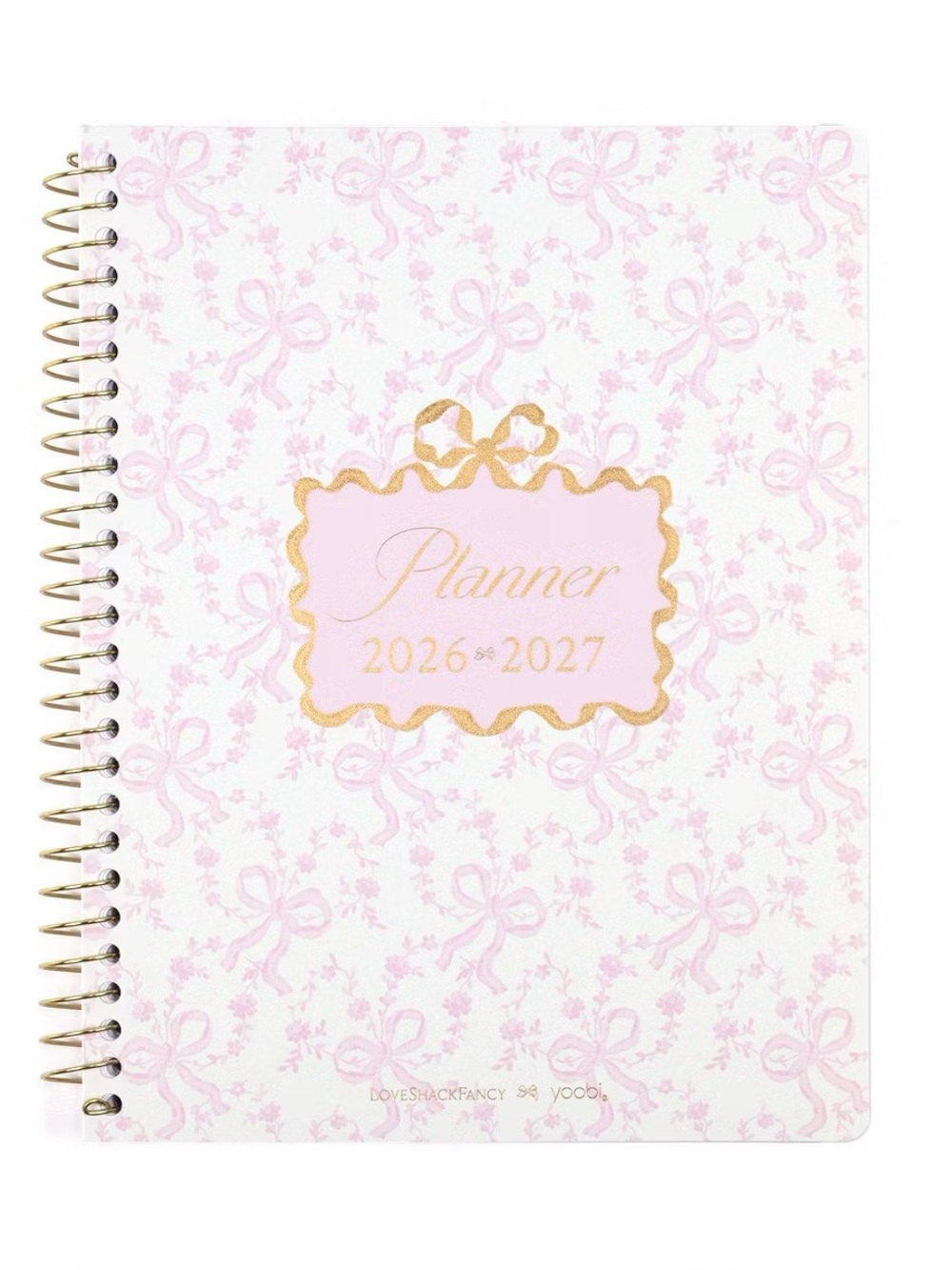 LoveShackFancy x Target - Yoobi Monthly and Weekly Planner 7"x 9" - Coquette Bow
